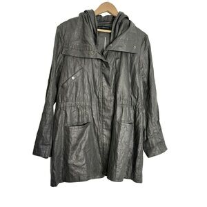 Peruvian Connection Grey Linen Utility Jacket‎